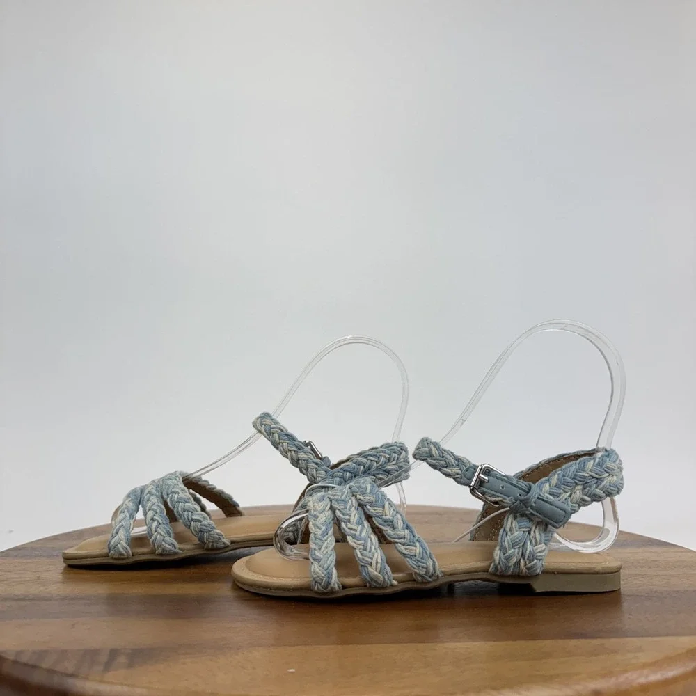 New Little Kids‎ Girls Dolce Vita Cosmic Blue Strappy Braided Sandals Size 13 C